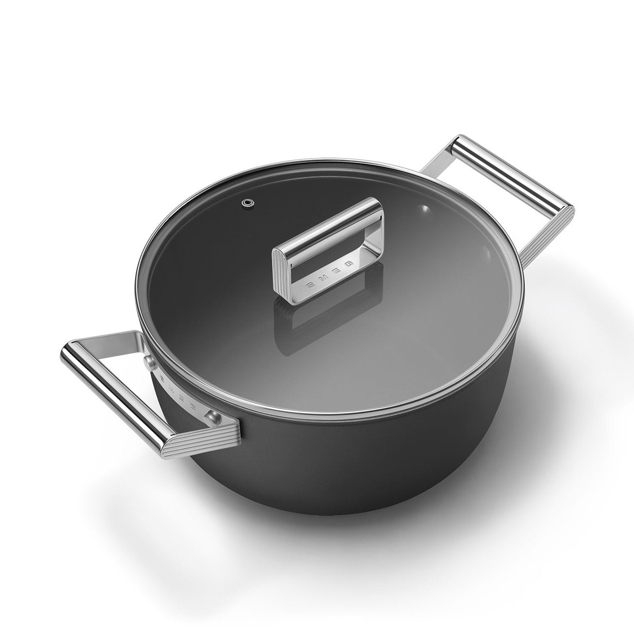 Caçarola alta Smeg, Preto, 24 cm