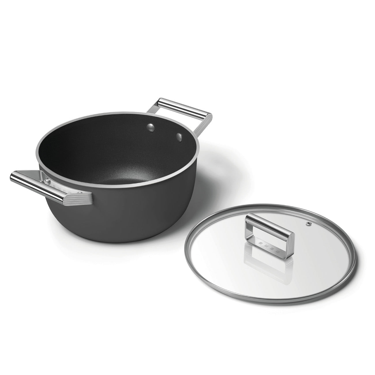 Caçarola alta Smeg, Preto, 24 cm