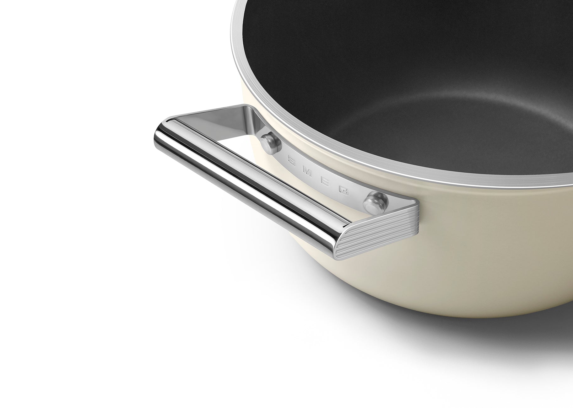 Caçarola alta Smeg, Creme, 24 cm