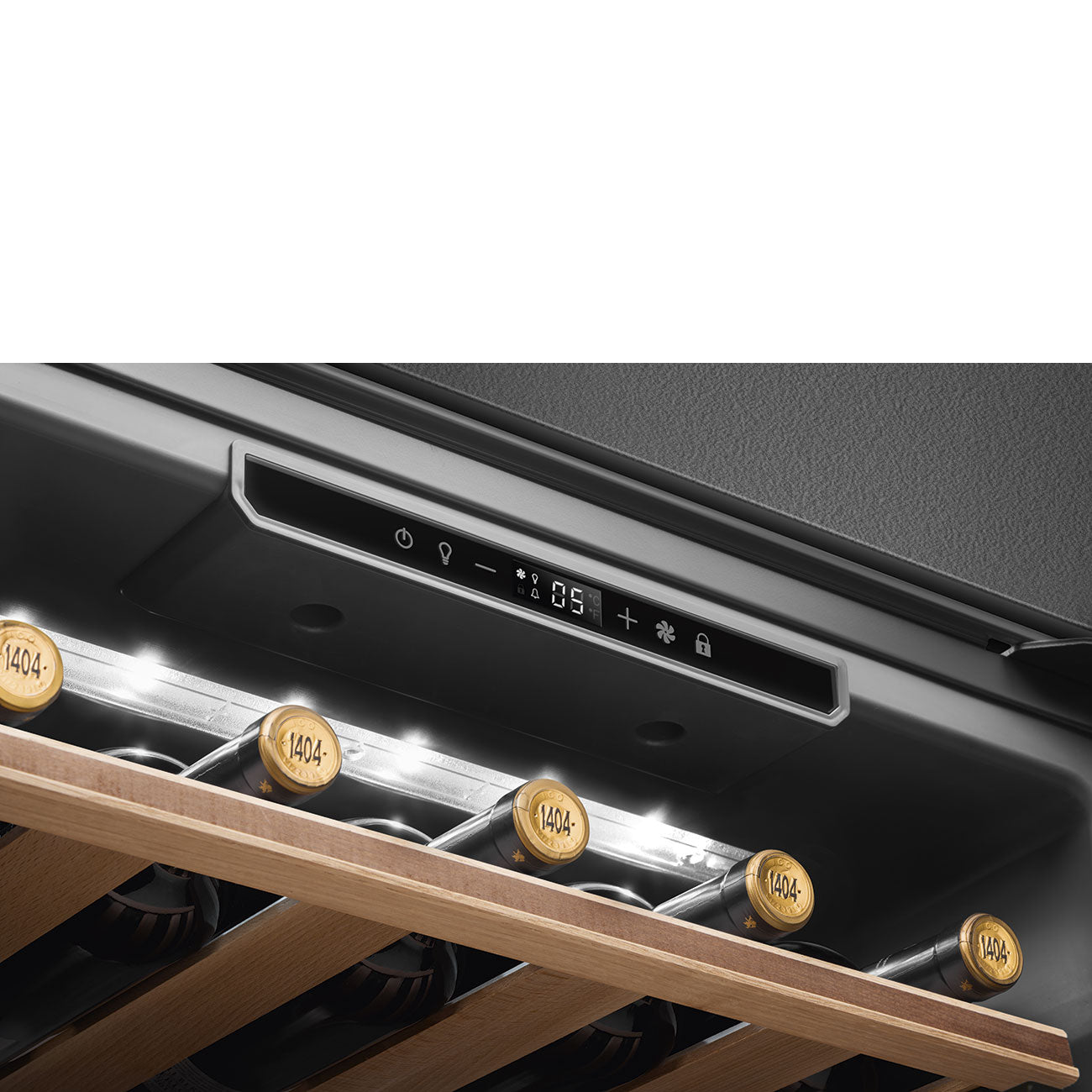 Garrafeira de parede, Aço inox, Dobradiças à direita