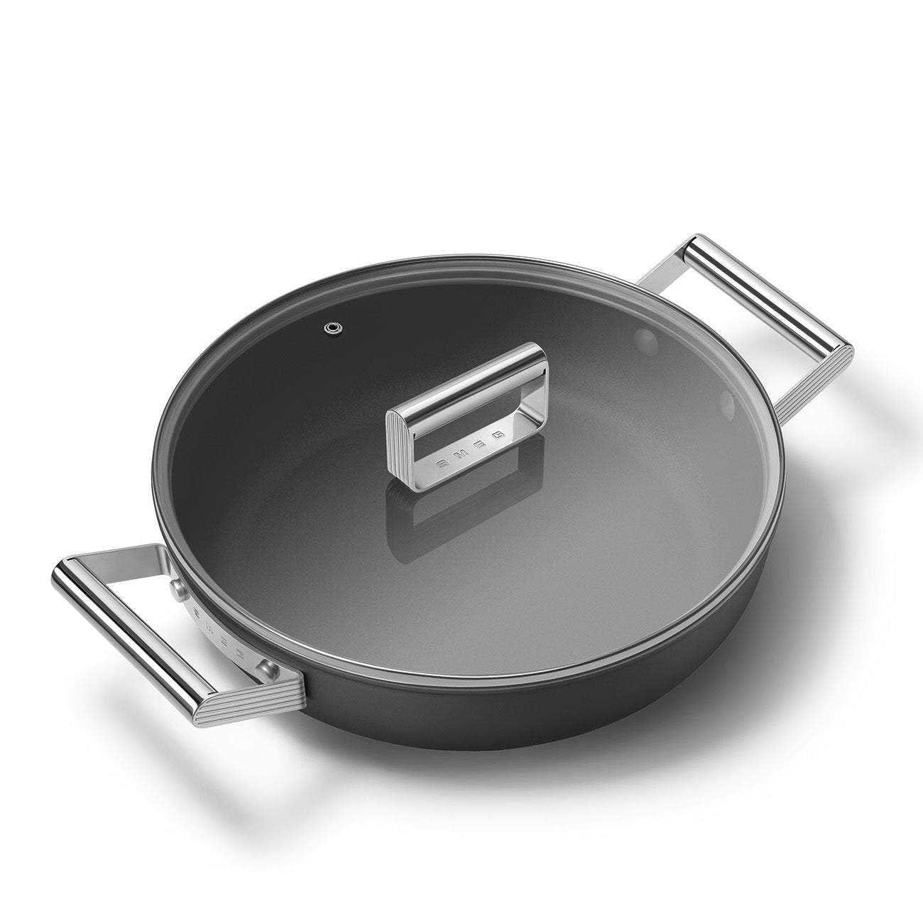 Caçarola baixa Smeg, Preto, 28 cm