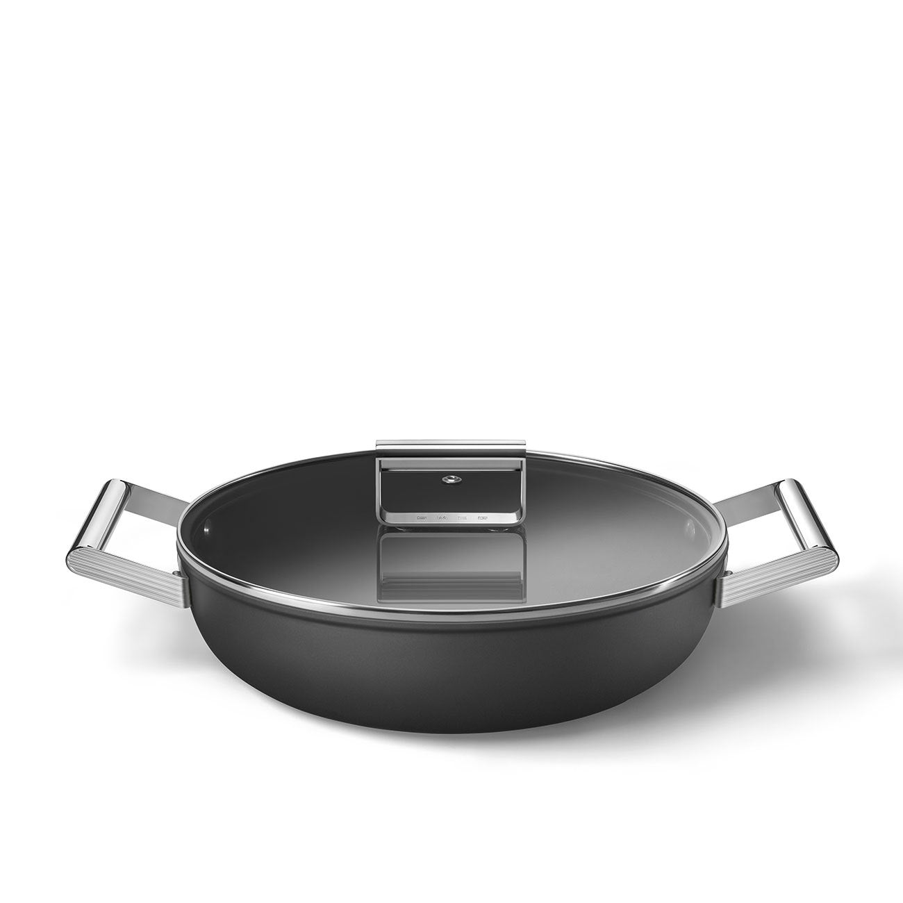 Caçarola baixa Smeg, Preto, 28 cm