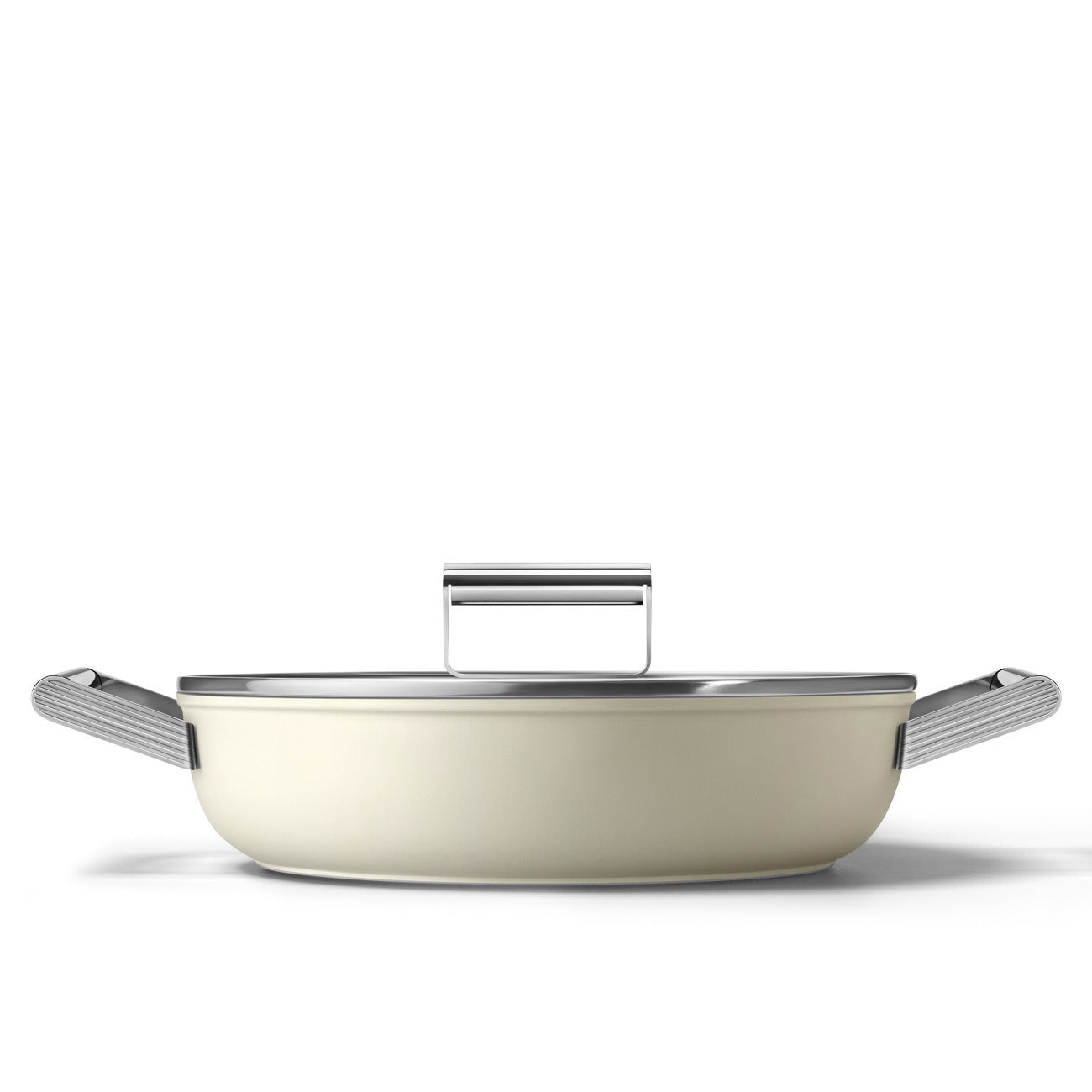 Caçarola baixa Smeg, Creme, 28 cm