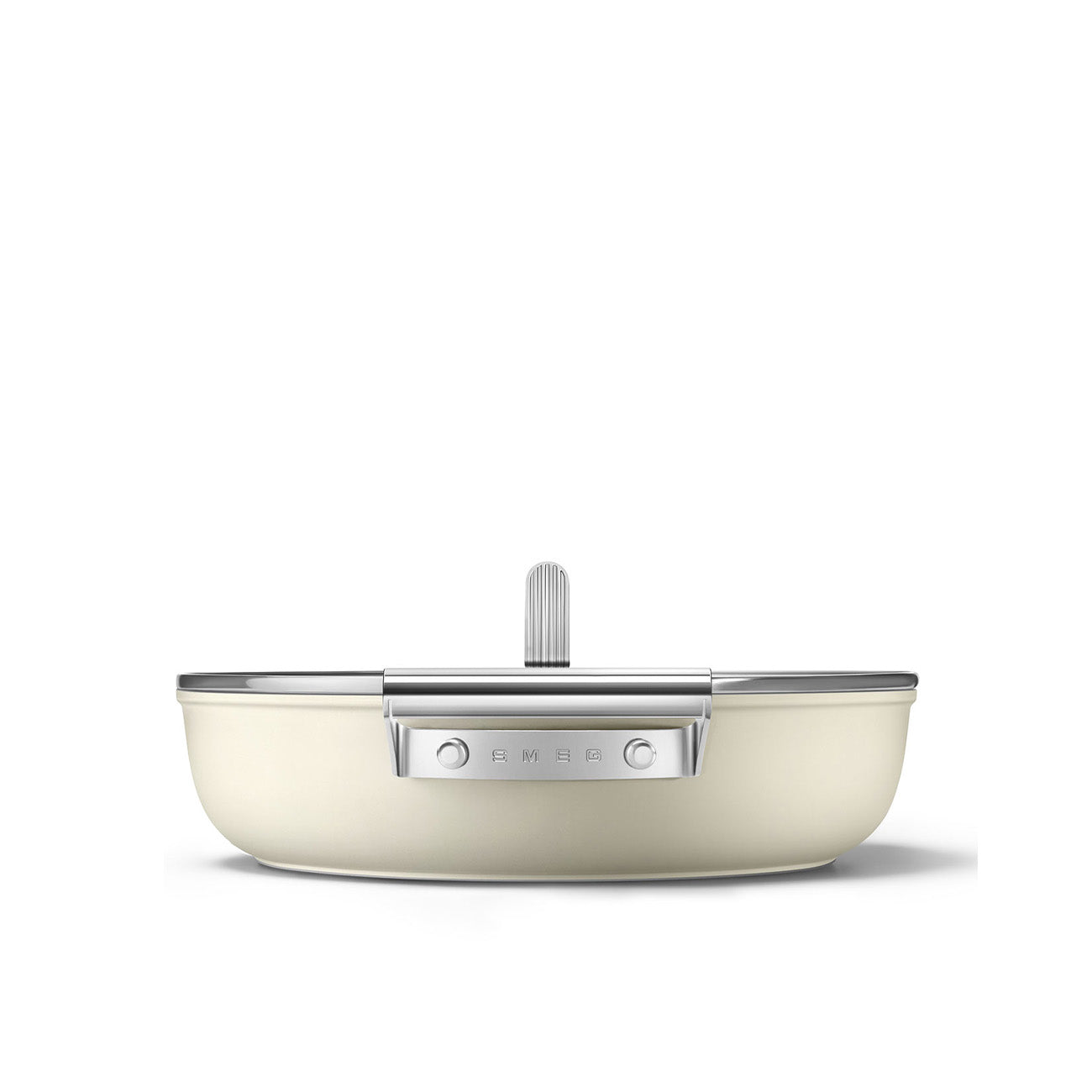 Caçarola baixa Smeg, Creme, 28 cm