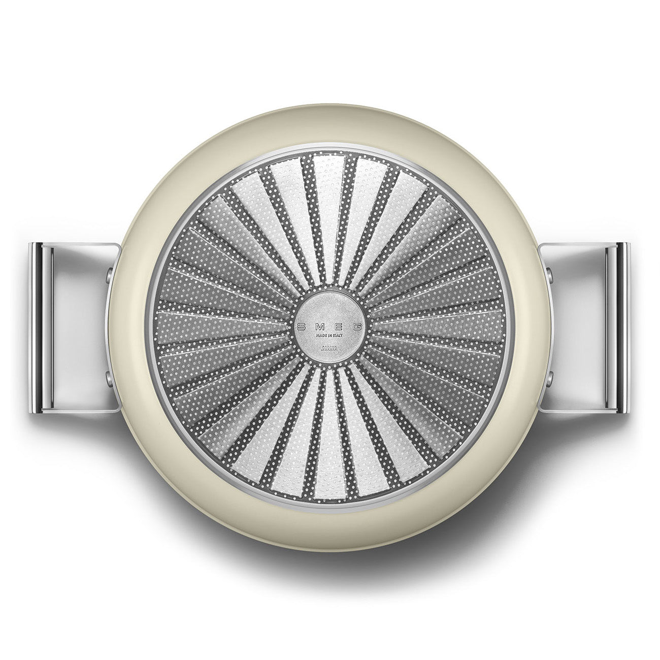 Caçarola baixa Smeg, Creme, 28 cm