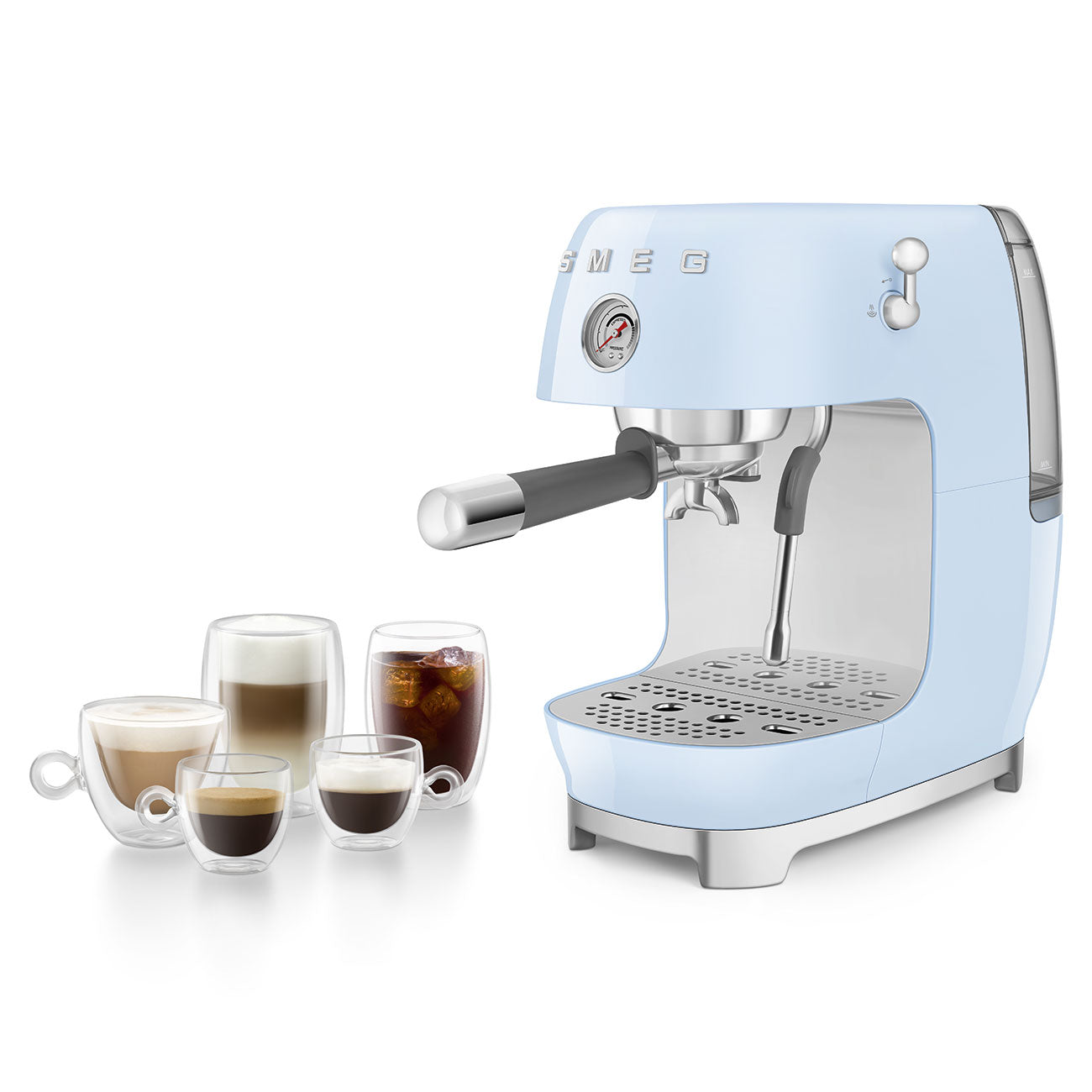 Máquina de Café Expresso Manual com Cold Brew, Azul céu