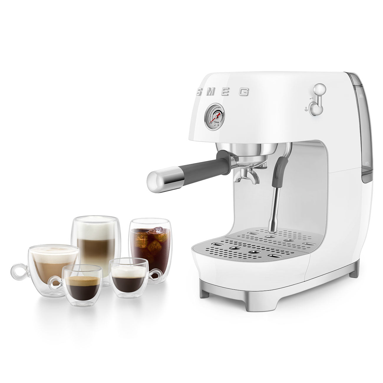 Máquina de Café Expresso Manual com Cold Brew, Branco