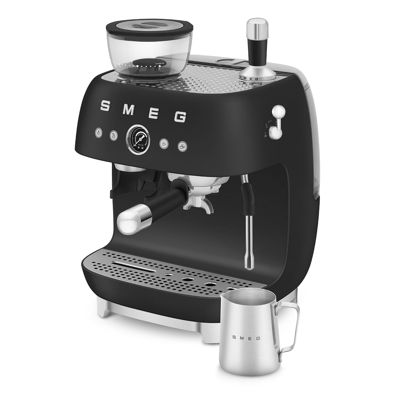Máquina de café com moinho, Smeg, Preto mate