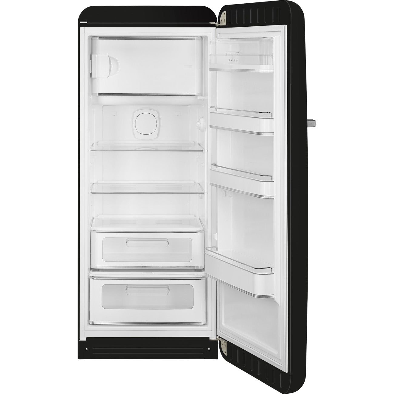 Frigorífico, Preto mate, 153cm, Dobradiças à direita
