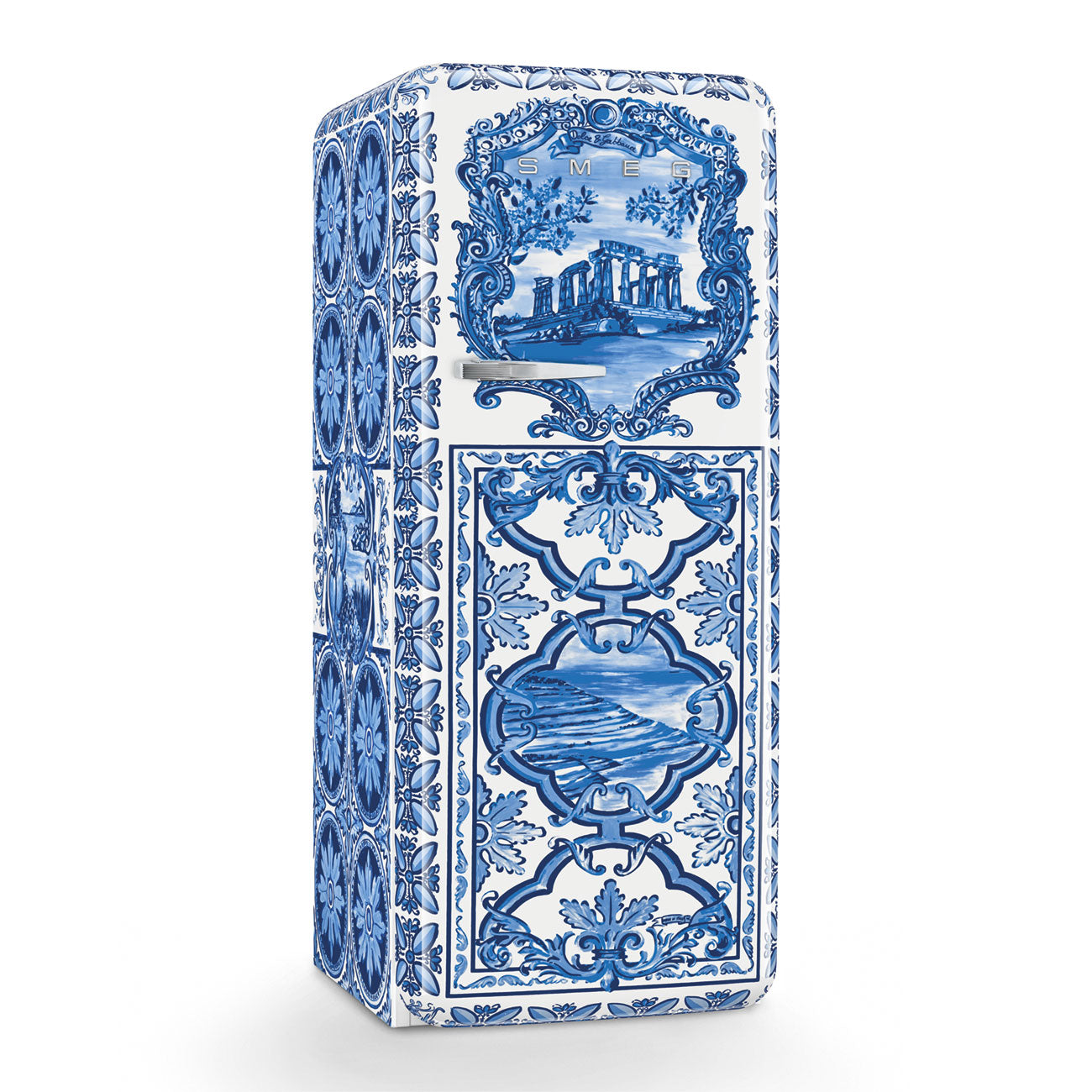 Frigorífico, Blu Mediterraneo, 153cm, Dobradiças à direita