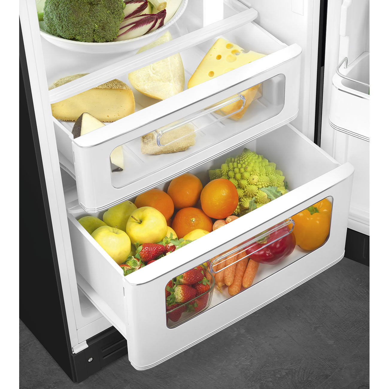 Frigorífico, Preto, 172cm, Dobradiças à direita