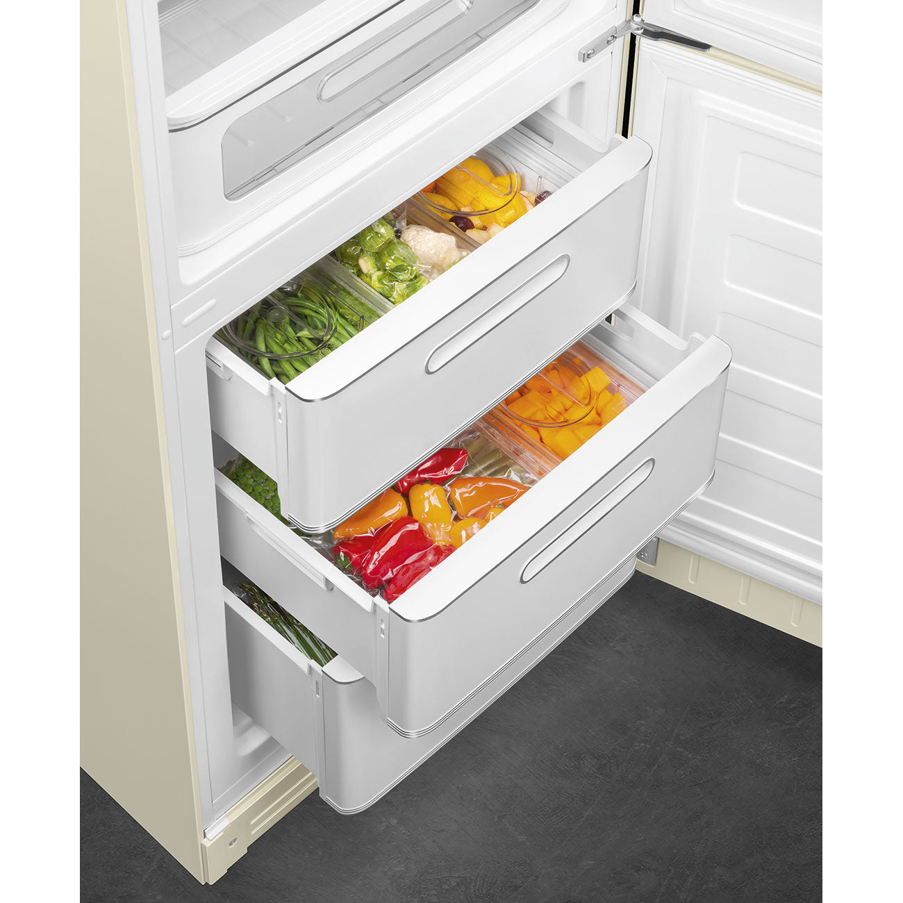 Combinado, Creme, 197cm, Dobradiças à direita