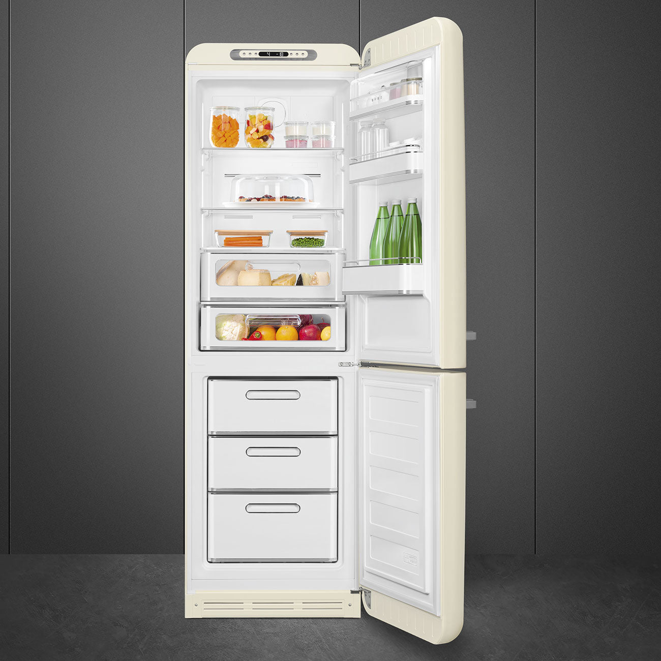Combinado, Creme, 197cm, Dobradiças à direita