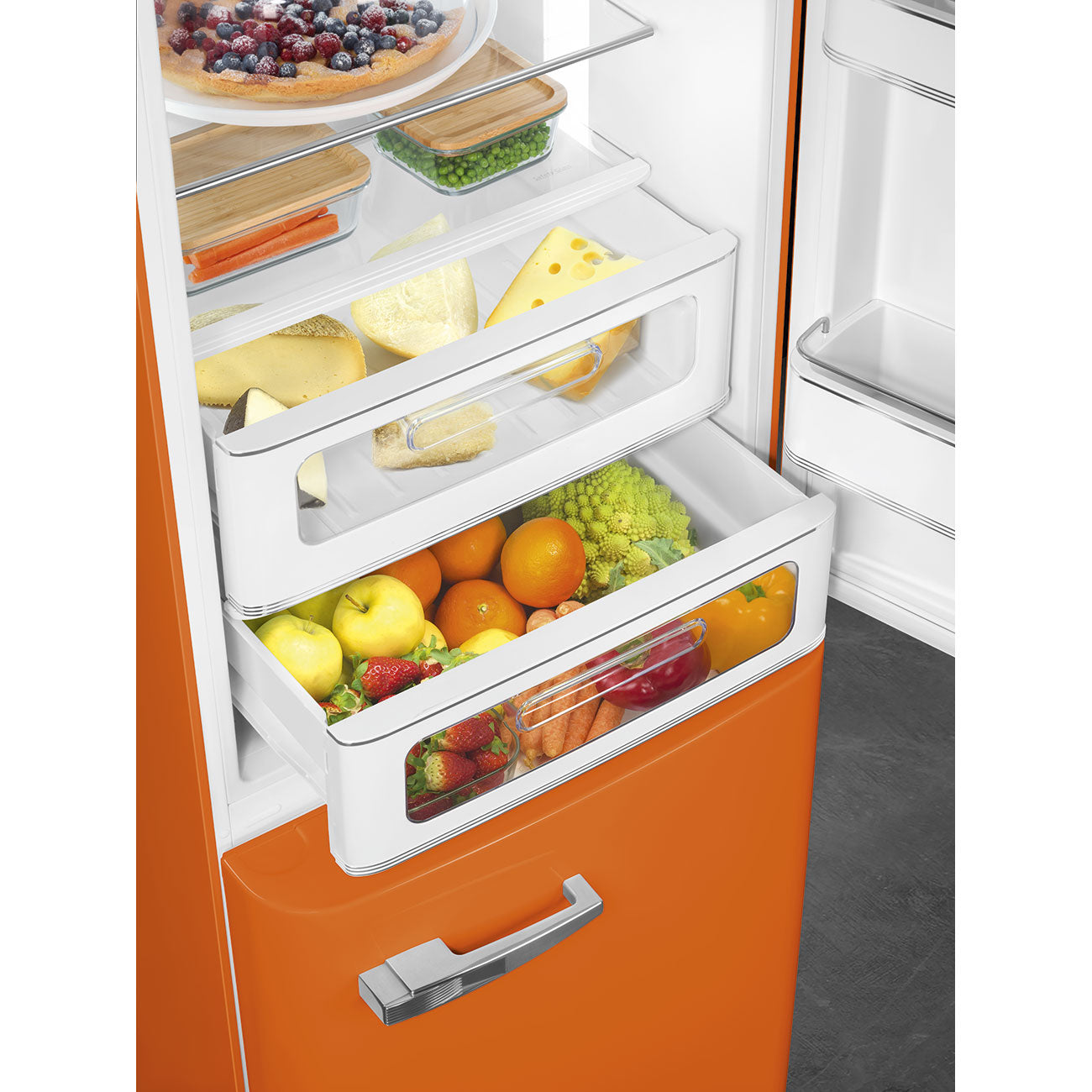 Combinado, Laranja, 197cm, Dobradiças à direita