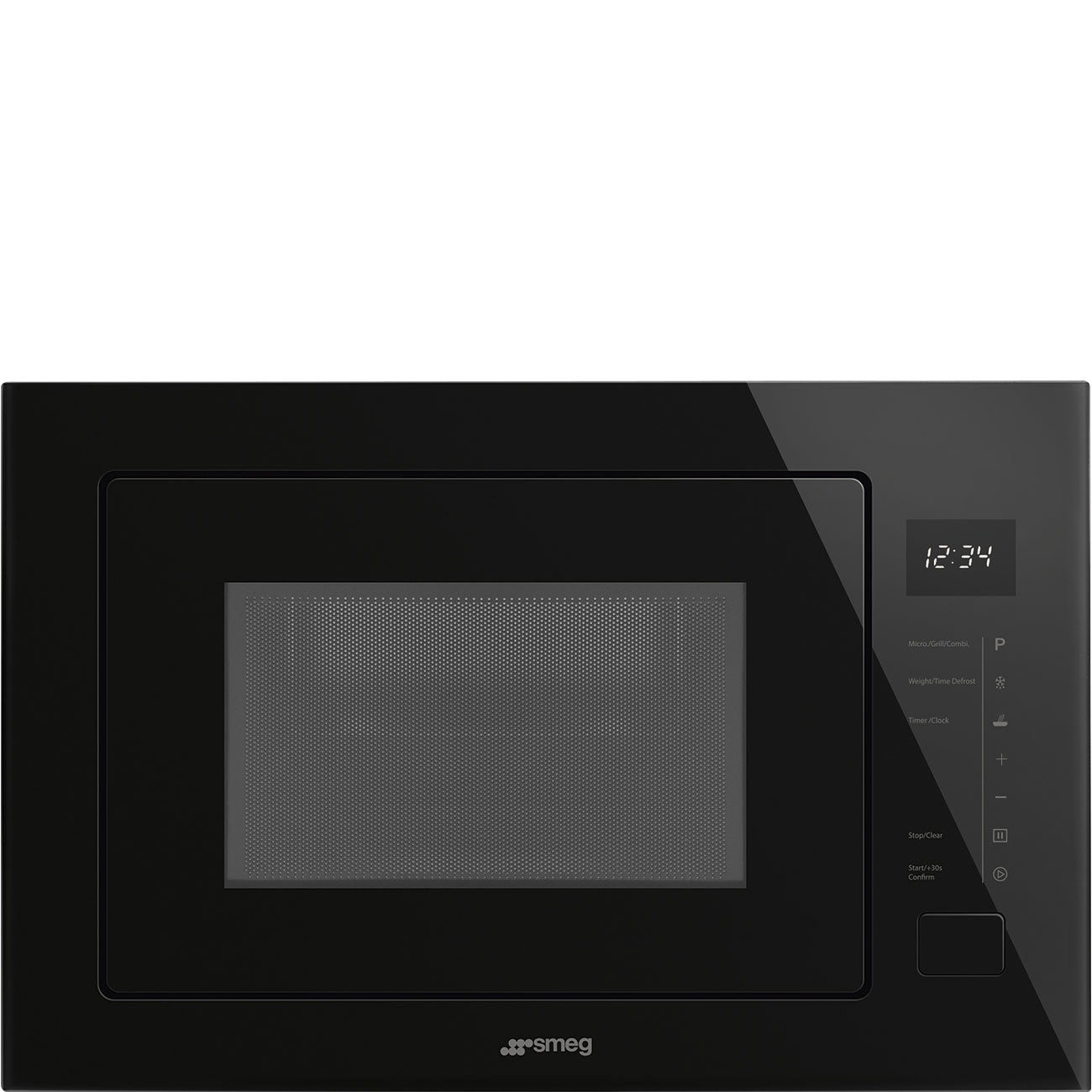 Microondas de encastre, Preto, 60x39cm, 25L