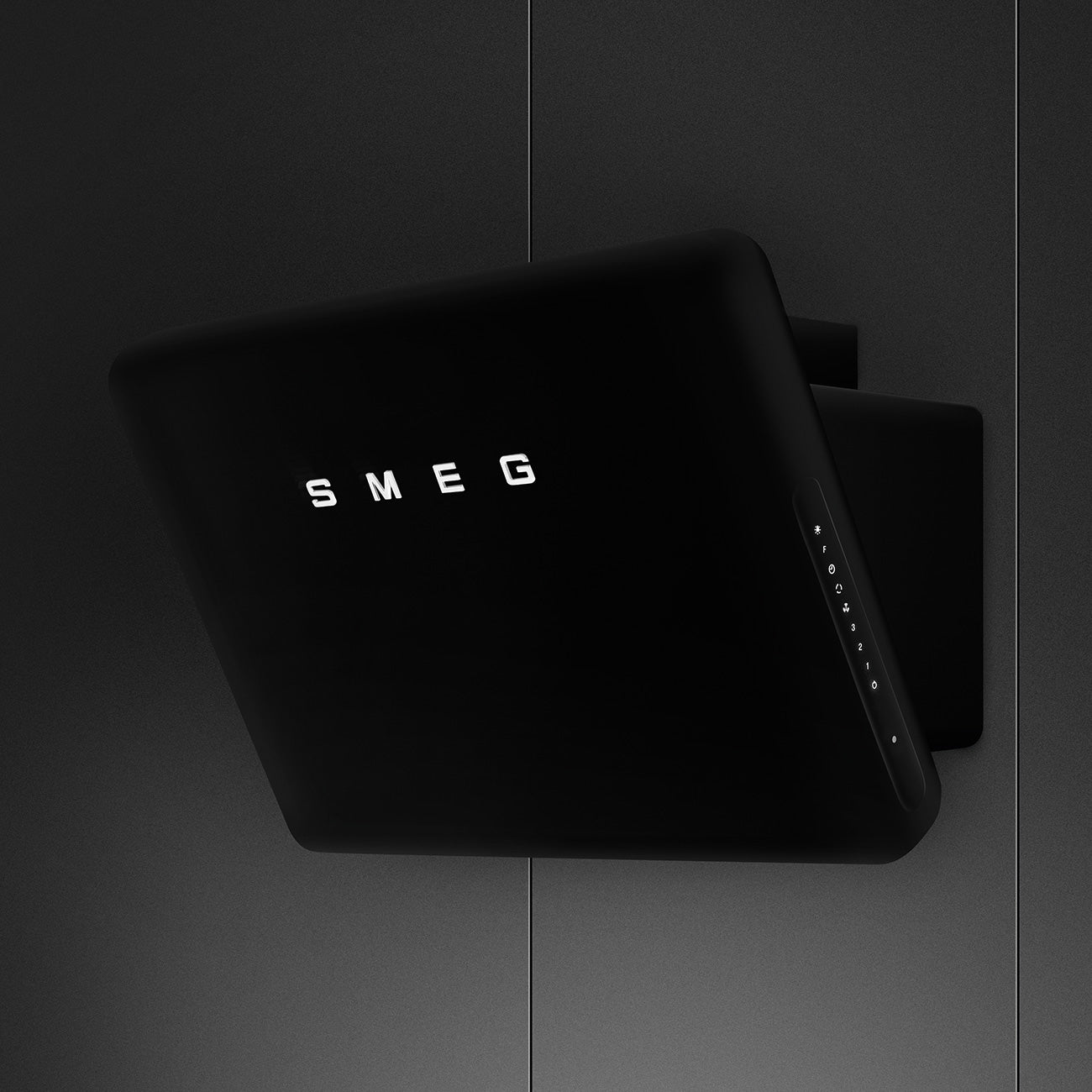 Exaustor de parede, Preto mate, 75cm