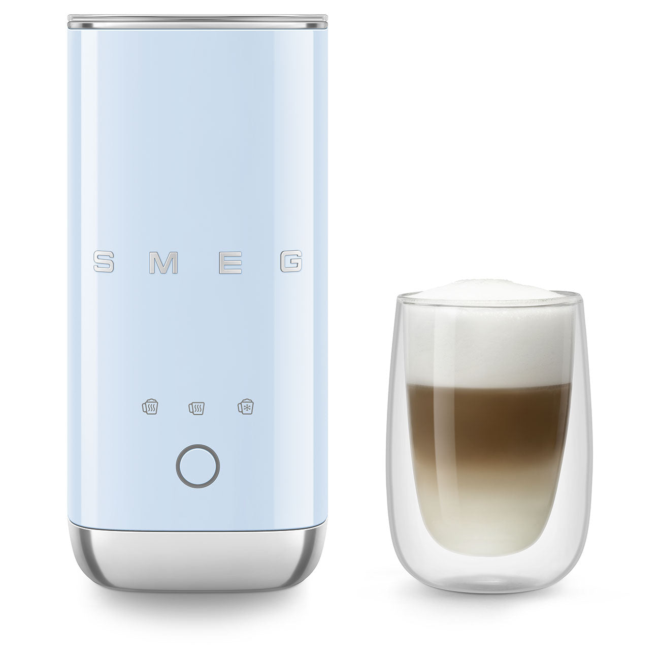 Batedor de leite Smeg, Azul céu