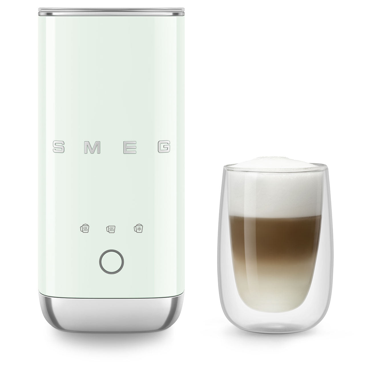 Batedor de leite Smeg, Verde água