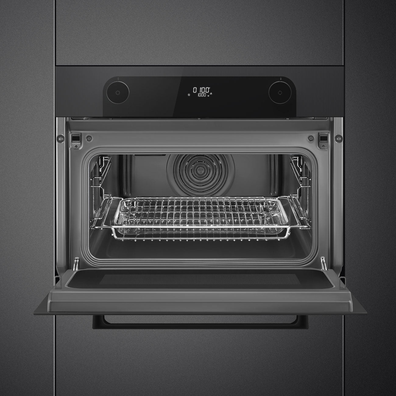 Forno com microondas, Musa, Preto, 60x45cm