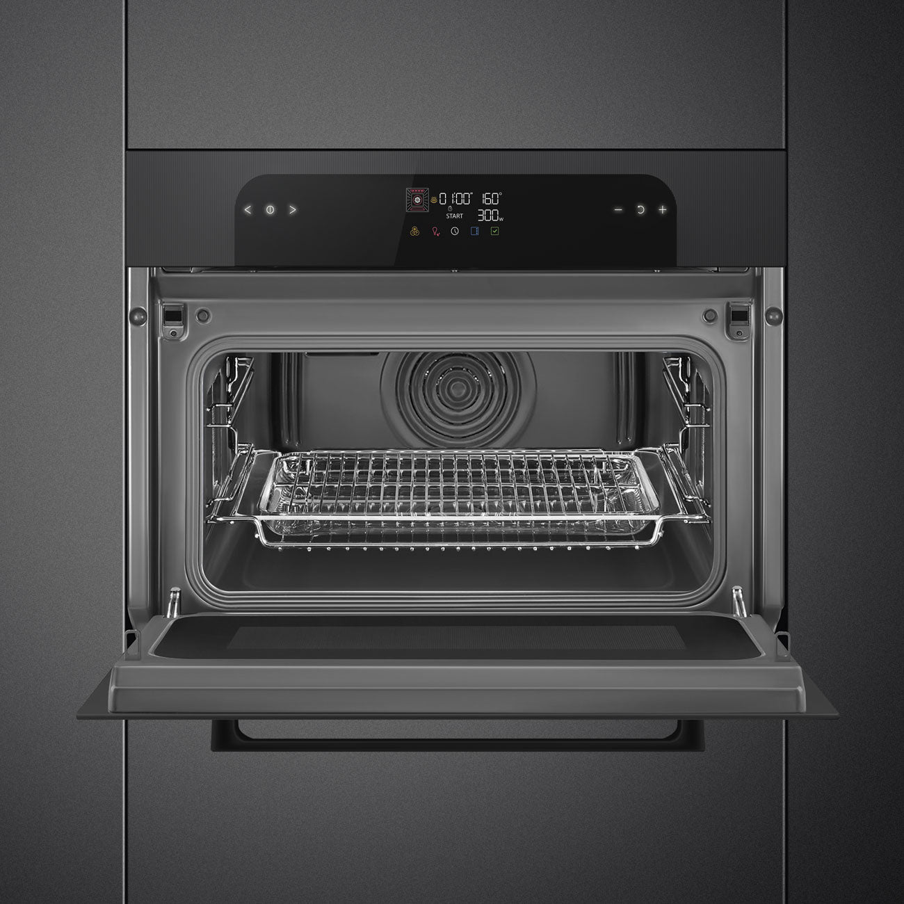 Forno com microondas, Musa, Preto, 60x45cm