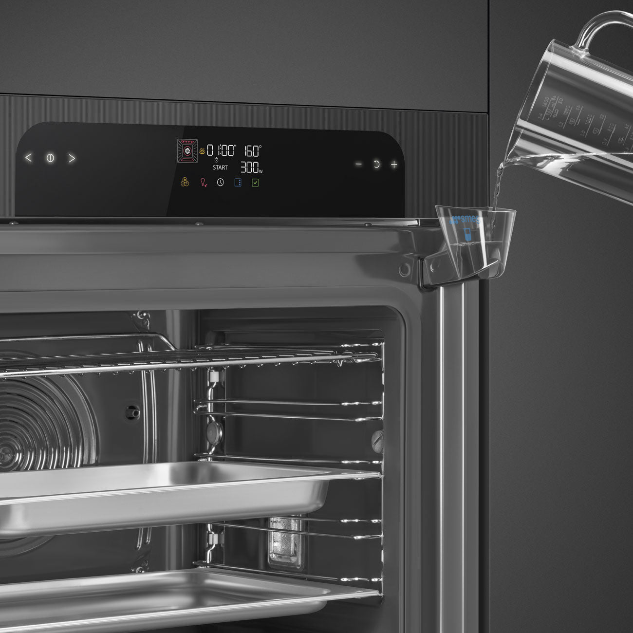 Forno Steam100, Musa, Preto, 60x60cm, A++