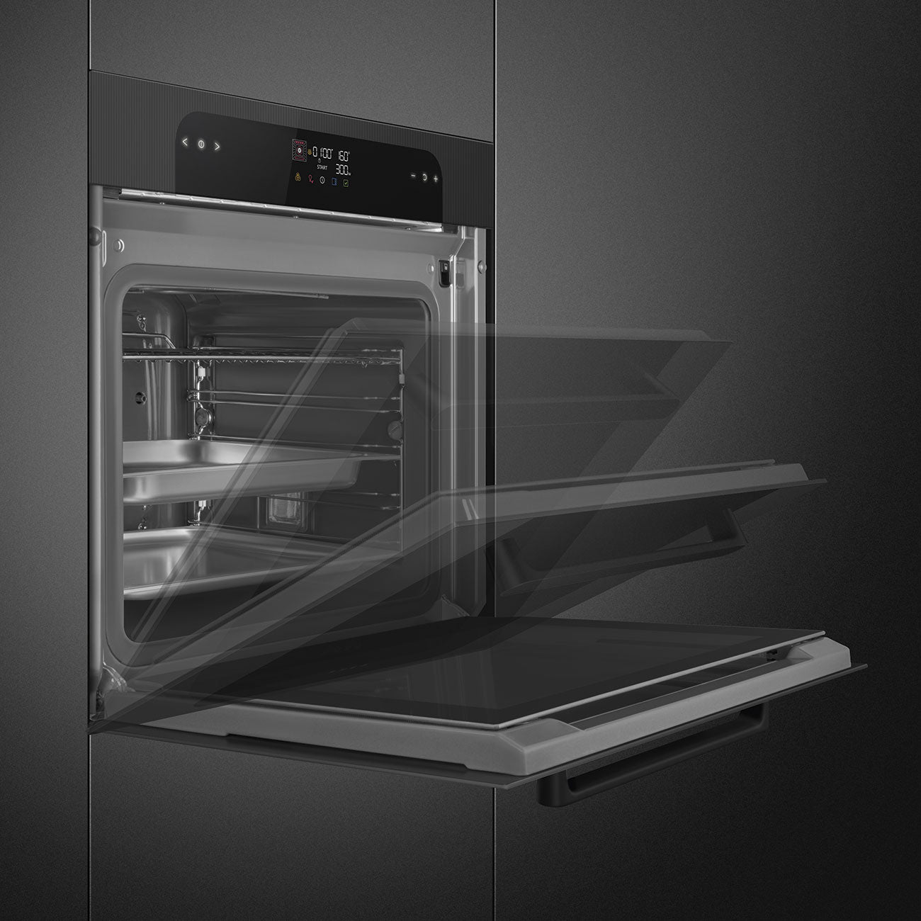 Forno Steam100, Musa, Preto, 60x60cm, A++