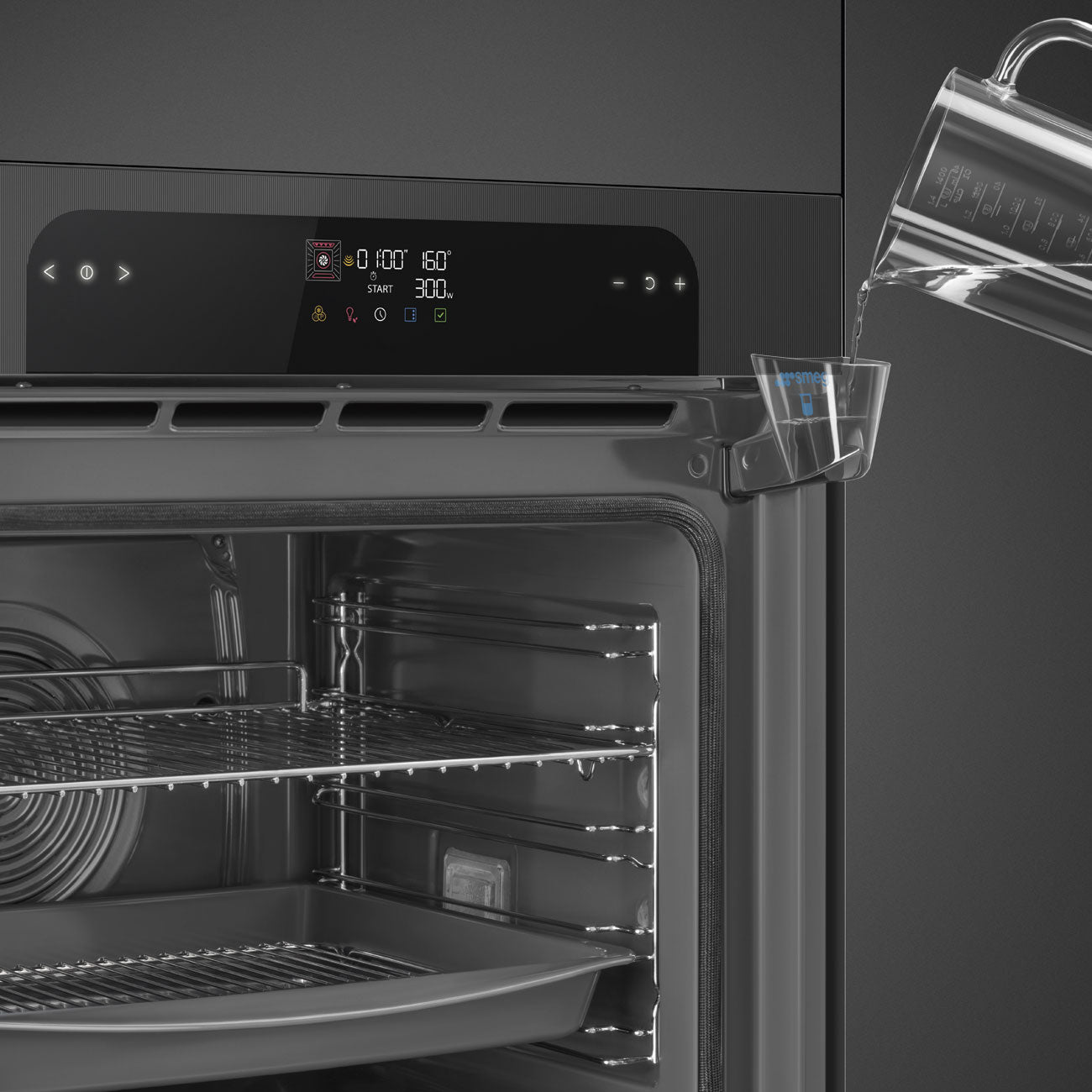Forno Piro Steam, Musa, Preto, 60x60cm, A+