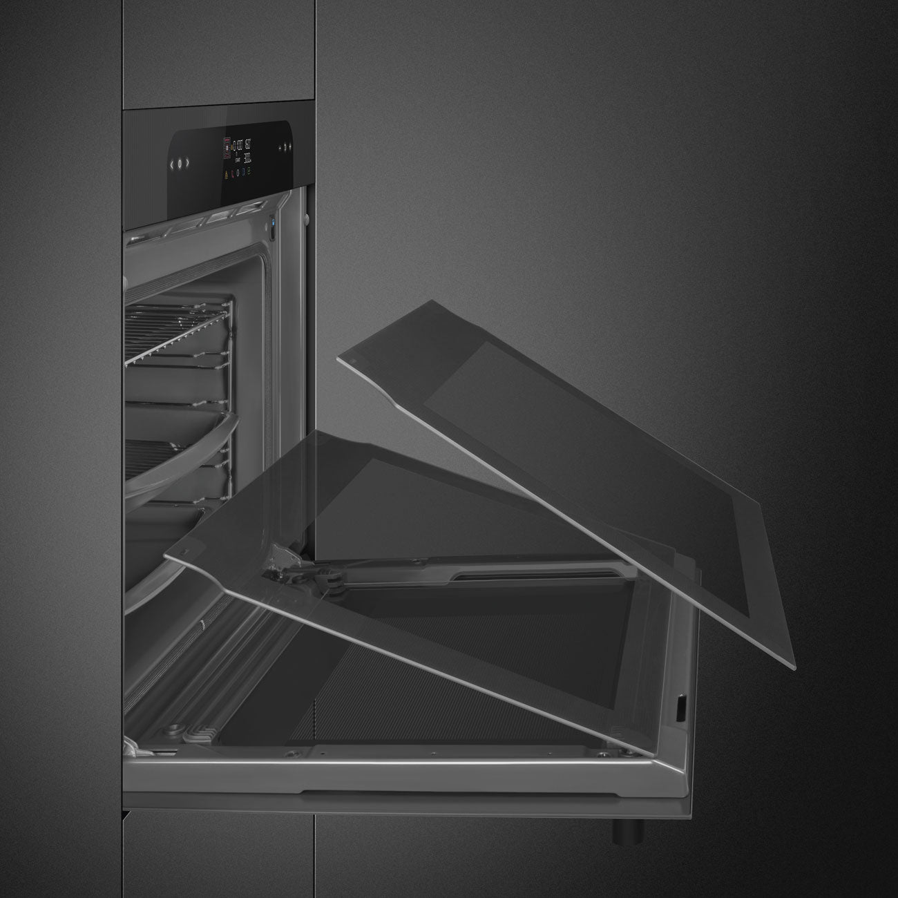 Forno Piro Steam, Musa, Preto, 60x60cm, A+