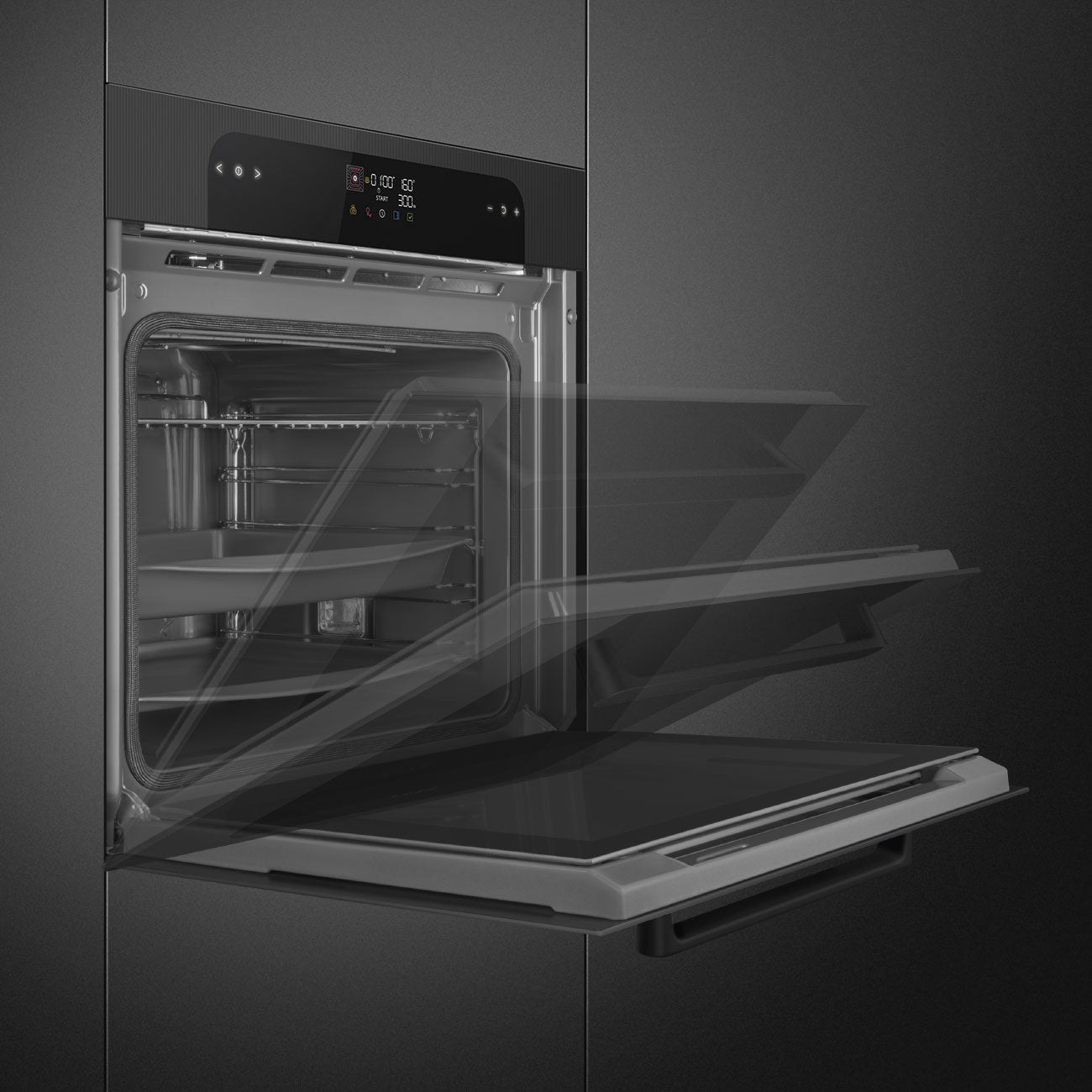 Forno Piro Steam, Musa, Preto, 60x60cm, A+