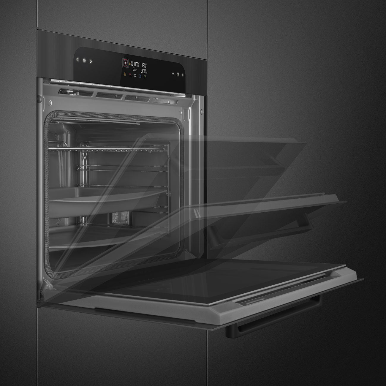 Forno Pirolítico, Musa, Preto, 60x60cm, A+