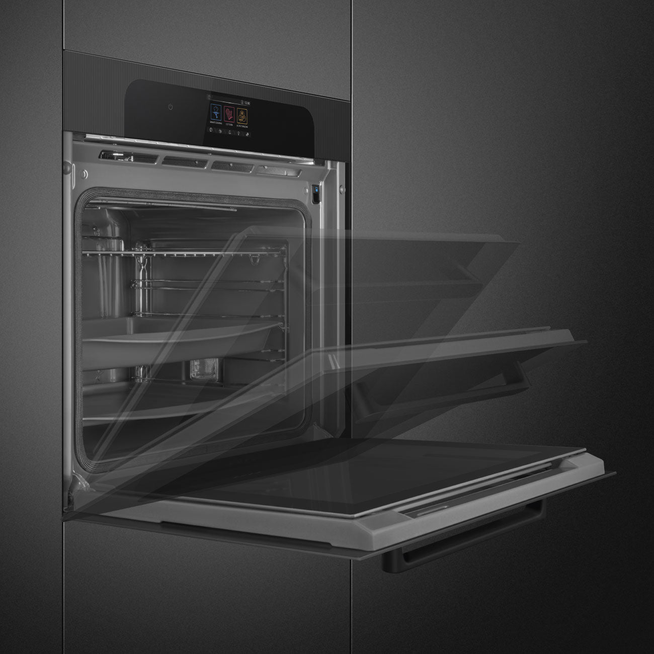 Forno Piro Steam, Musa, Preto, 60x60cm, A+