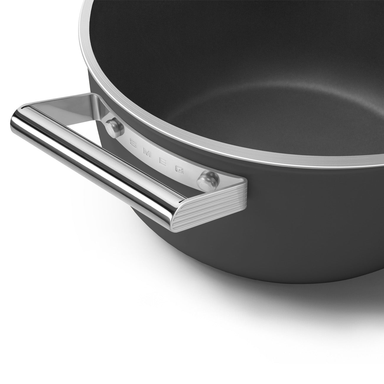 Caçarola alta Smeg, Preto, 24 cm
