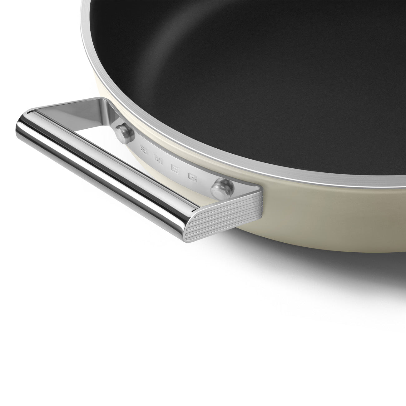 Caçarola baixa Smeg, Creme, 28 cm