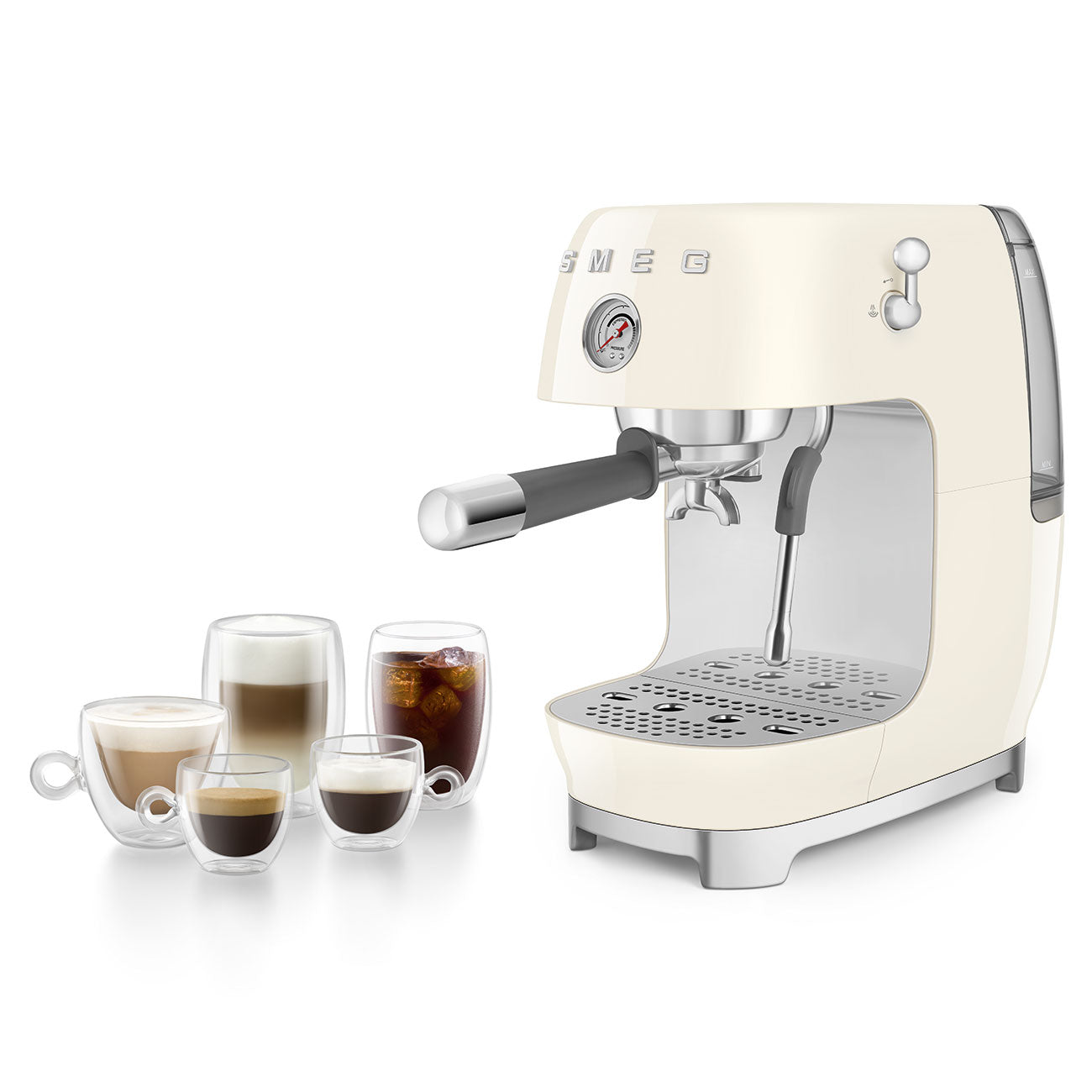 Máquina de Café Expresso Manual com Cold Brew, Creme
