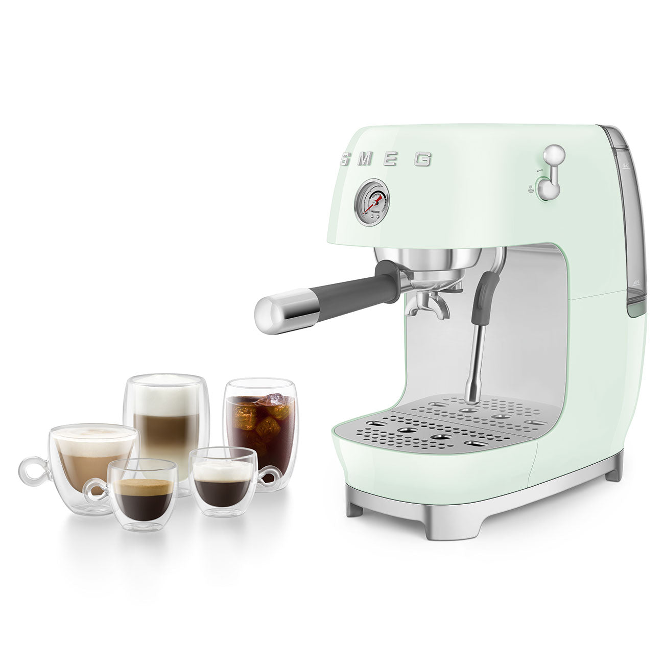 Máquina de Café Expresso Manual com Cold Brew, Verde água