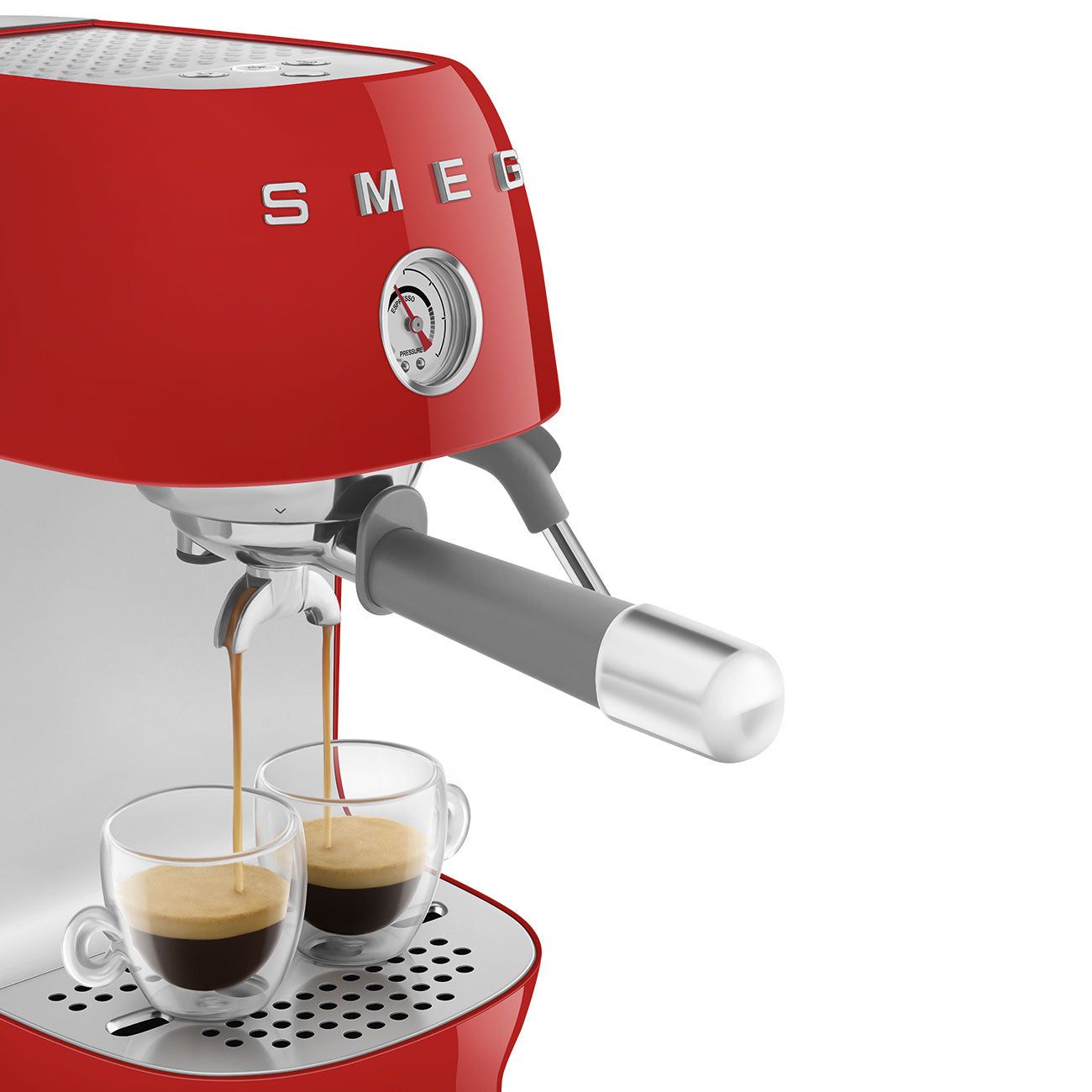 Máquina de Café Expresso Manual com Cold Brew, Vermelha
