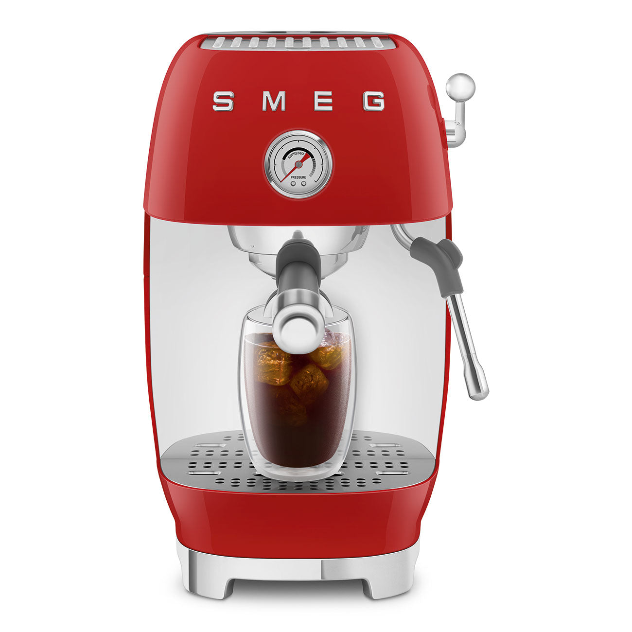 Máquina de Café Expresso Manual com Cold Brew, Vermelha