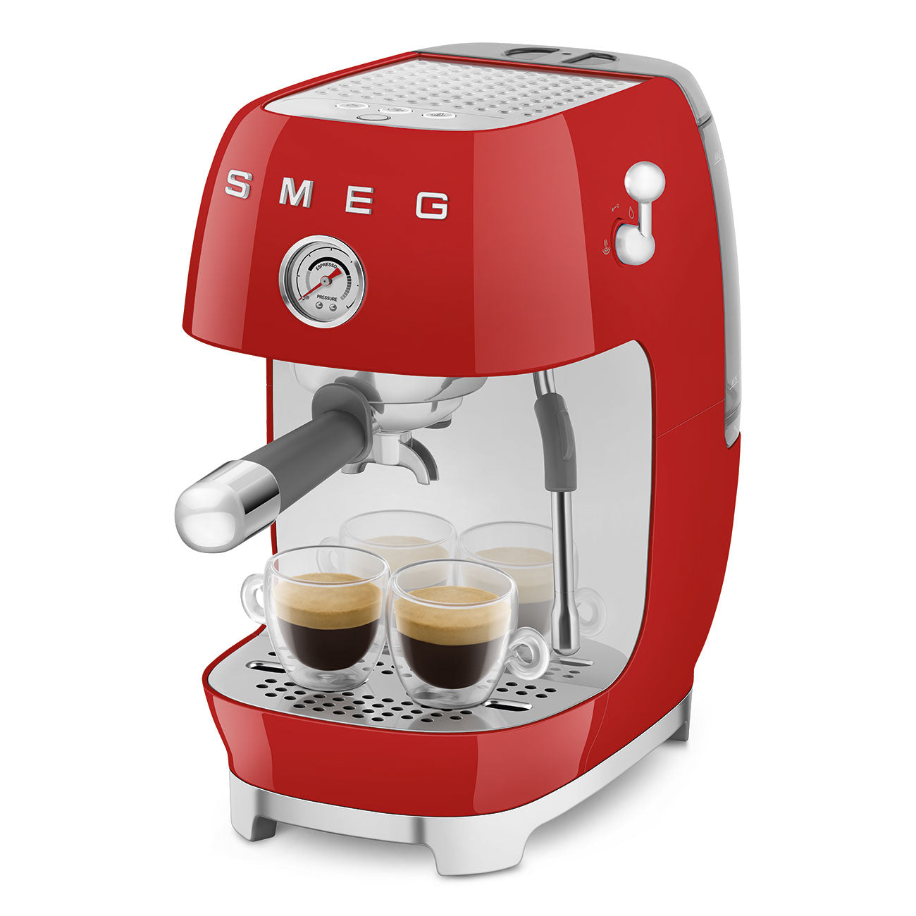 Máquina de Café Expresso Manual com Cold Brew, Vermelha