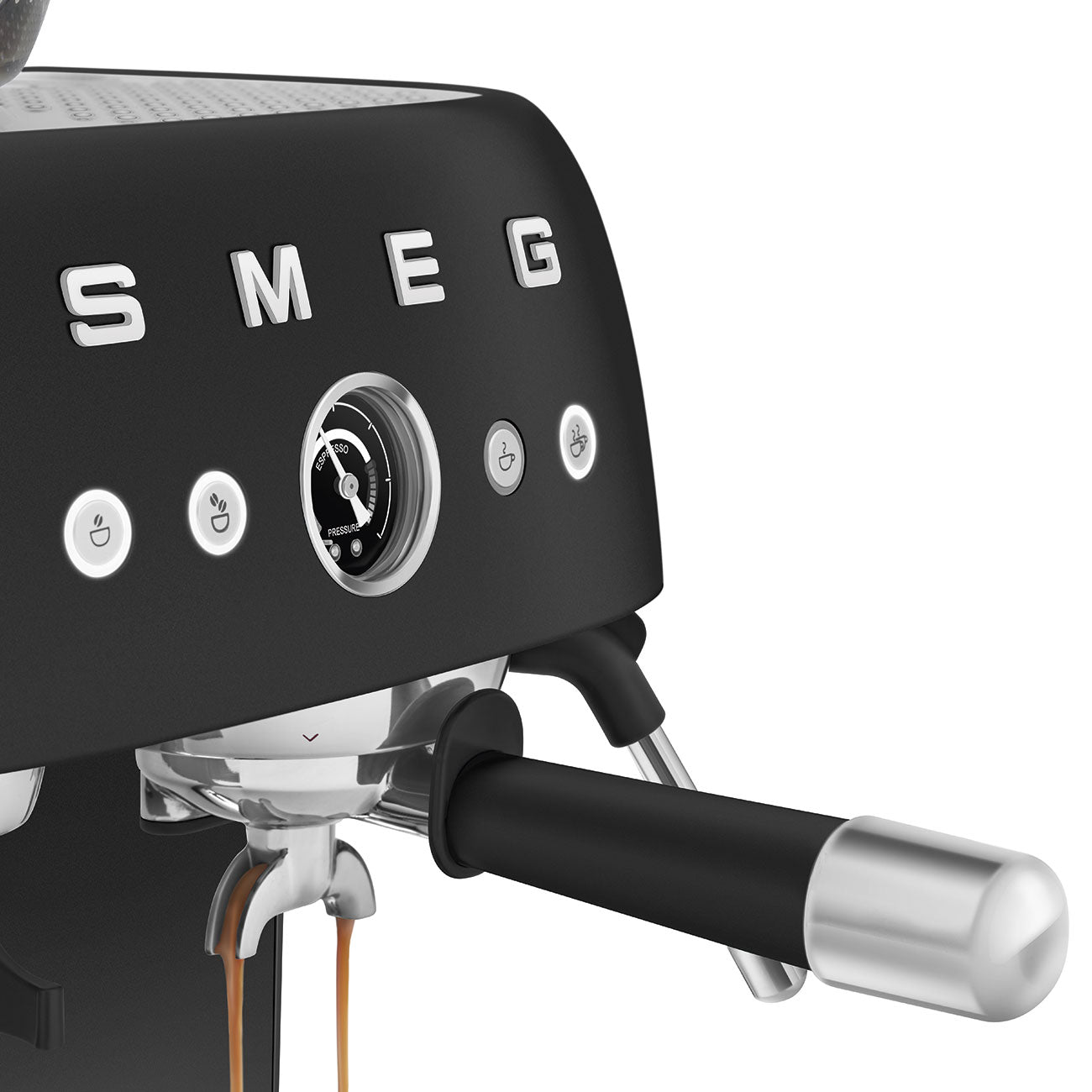 Máquina de café com moinho, Smeg, Preta mate