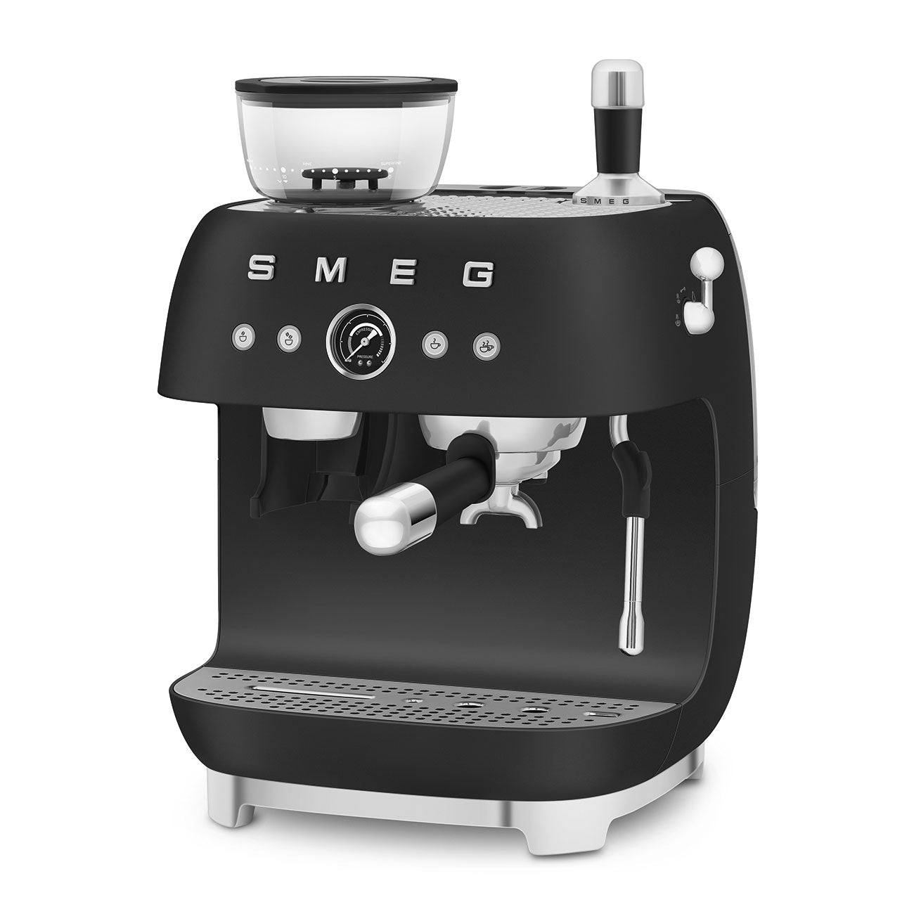 Máquina de café com moinho, Smeg, Preta mate