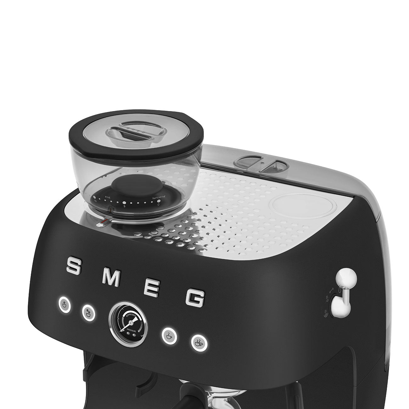 Máquina de café com moinho, Smeg, Preta mate