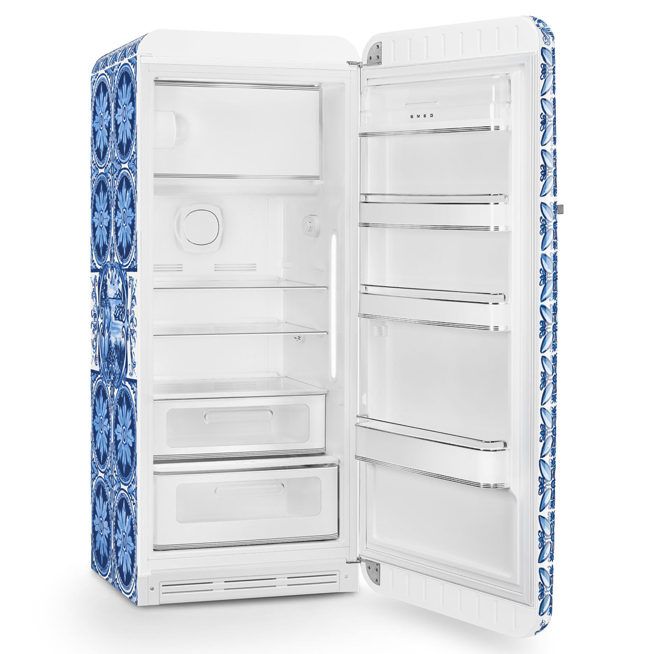Frigorífico, Blu Mediterraneo, 153cm, Dobradiças à direita
