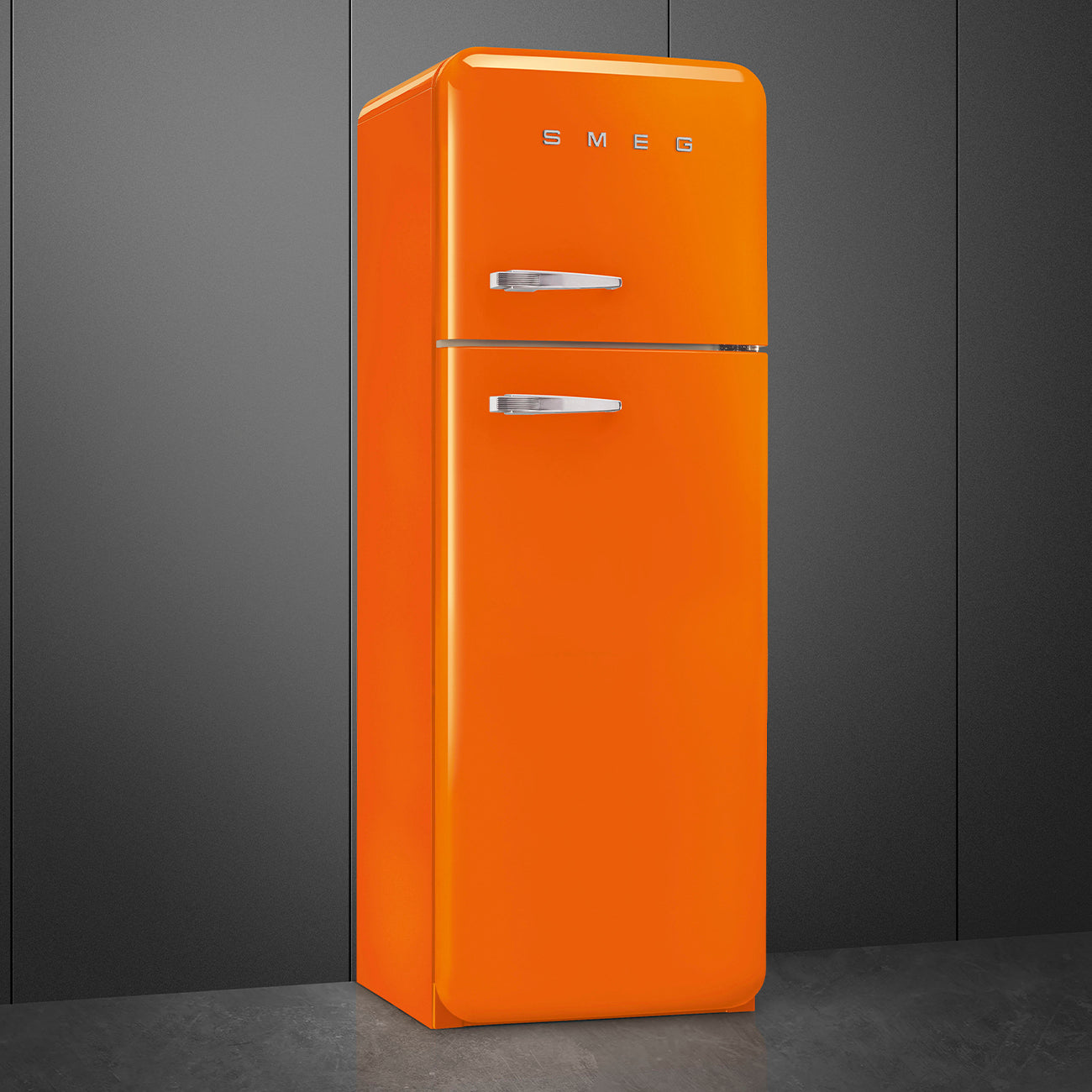 Frigorífico, Laranja, 172cm, Dobradiças à direita