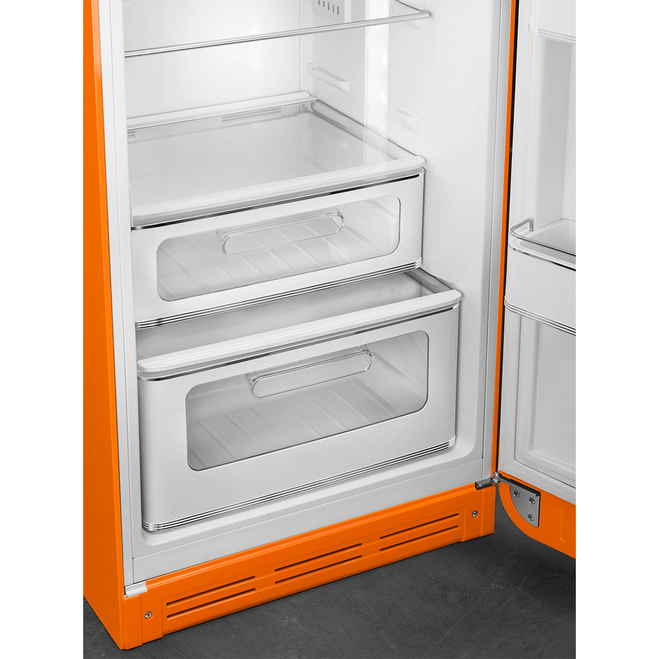 Frigorífico, Laranja, 172cm, Dobradiças à direita
