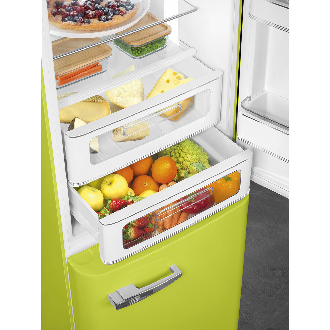 Combinado, Verde maçã, 197cm, Dobradiças à direita