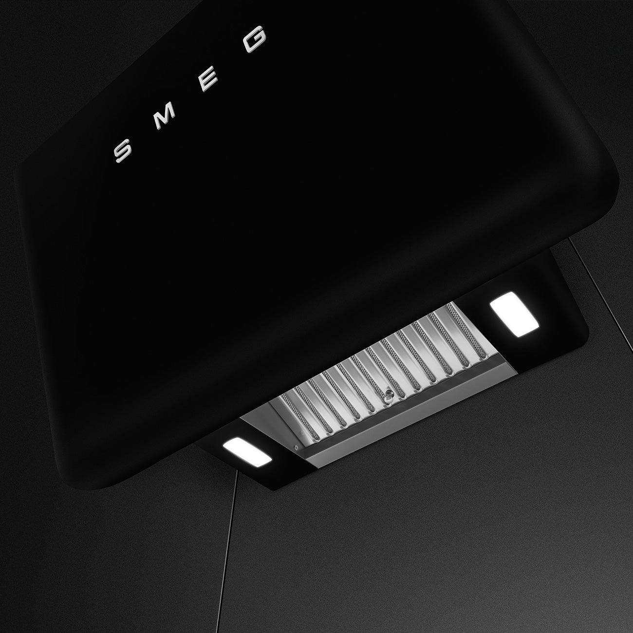 Exaustor de parede, Preto mate, 75cm