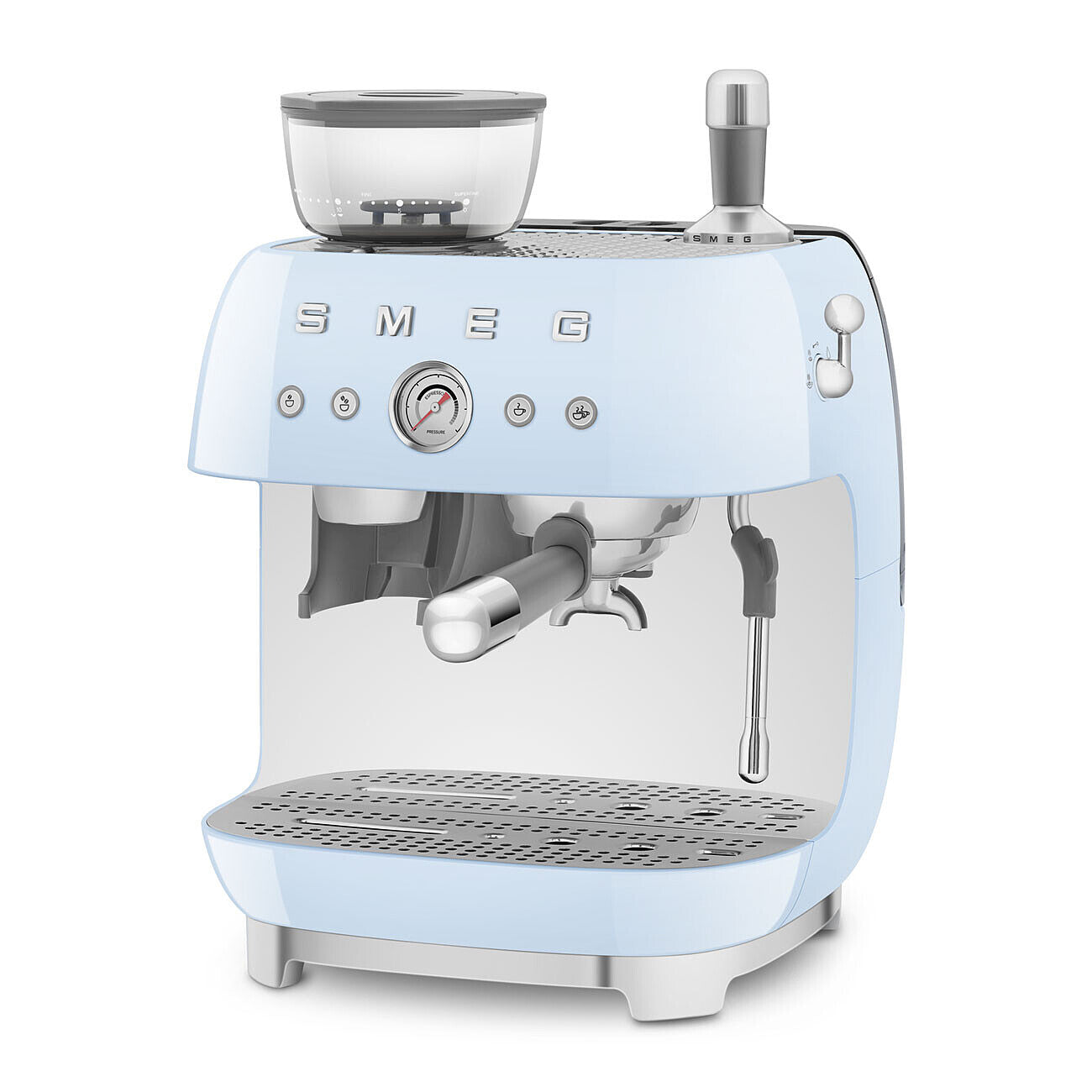 Máquina de café com moinho, Smeg, Azul céu